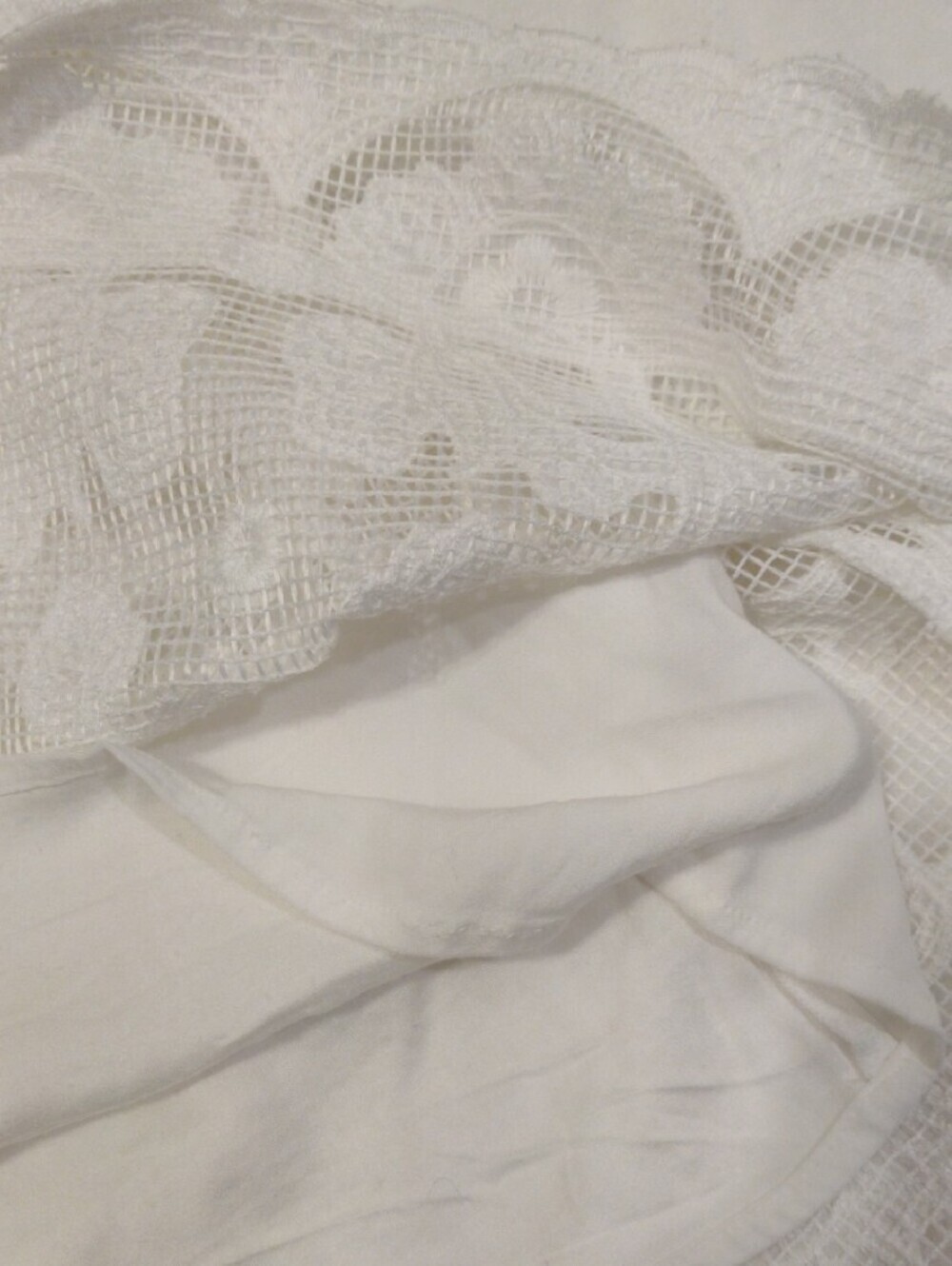 Anthropologie White Top with Subtle Red Stitch Detail - Picture 7 of 15